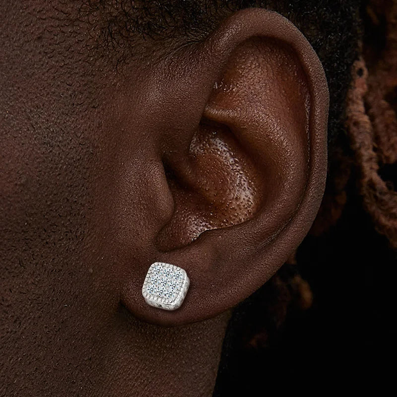 Fake Ice Out Earrings For Men Women Strong Magnet Magnetic Stainless Steel Non Piercing Hip Hop Rock Fashion Jewelry Accessories