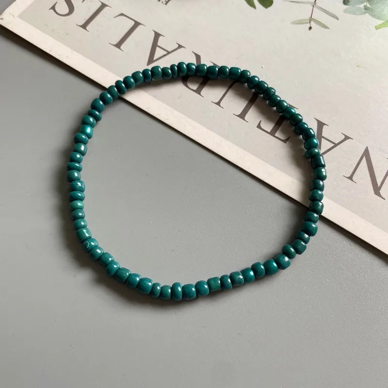 White Anklet for Women Colorful Fashion Girl Tiny Seed Beads Foot Bracelet Yellow Bohemian Anklet Gift Jewelry