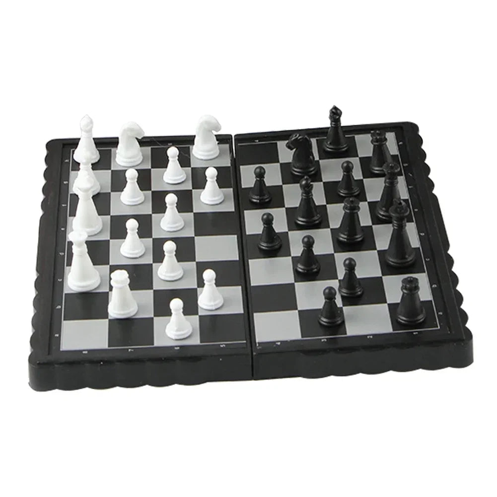 Mini Chess Board Magnetic Board Games Folding Flying Chess Portable Ludo Snakes and Ladders for Friend Children Gift Puzzle Game