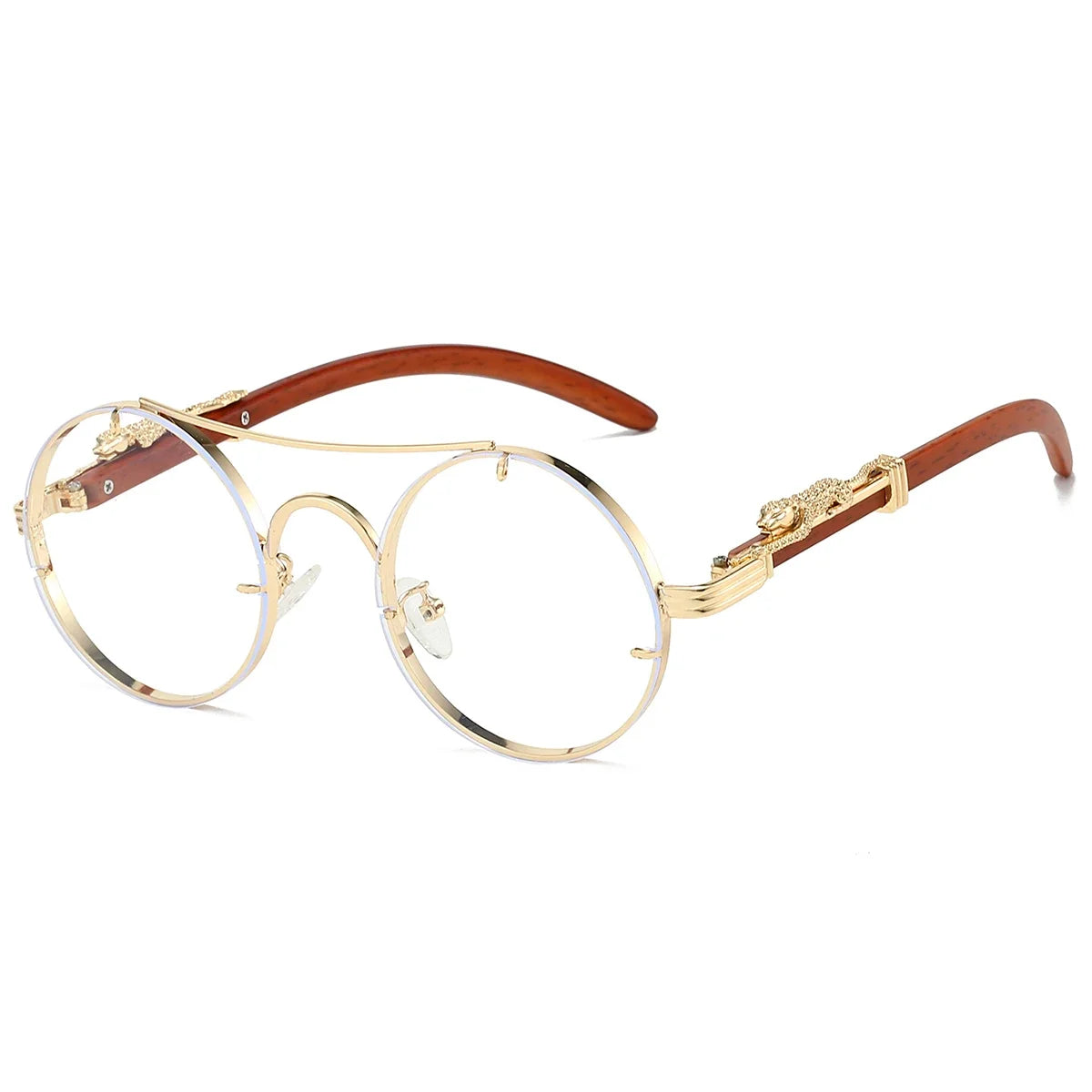 Retro Round Metal Sunglasses Fashion Pilot Gradient Driving Men's Shades Women Vintage Trendy Brand Design Sun Glasses