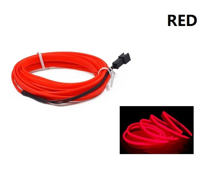 10M/1M/3M/5M Car Interior Led Decorative Lamp Wiring Neon Strip For Auto DIY Flexible Ambient Light USB Party Atmosphere Diode