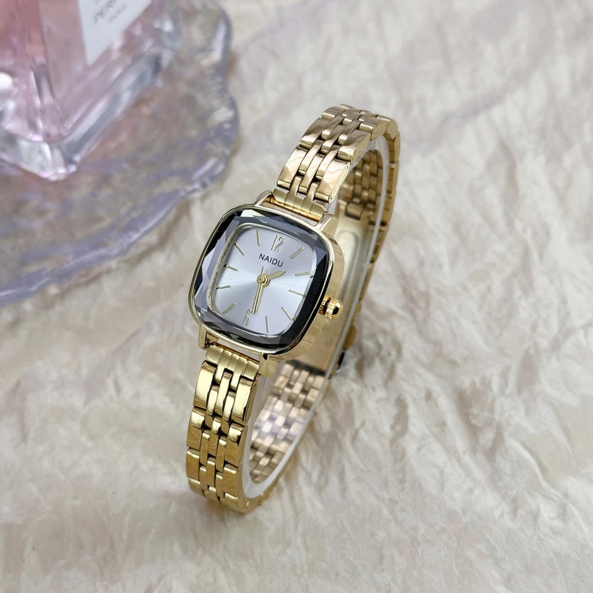 Brand Women Small Square Watch High-strength Diamond Glass Wristwatch Fashion Luxury Gift Ladies Quartz Watch Dropshipping