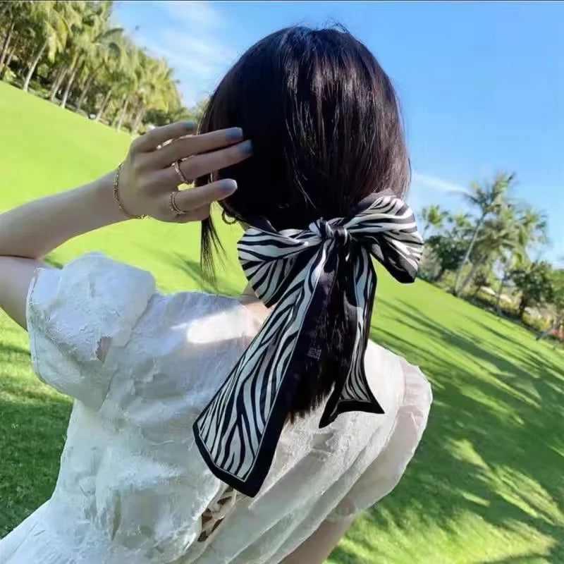 2024 New Luxury Brand Scarf Tarot Women Scarf Bag Hair Skinny Silk Scarves Design Foulard Neckerchief Headband For Ladies
