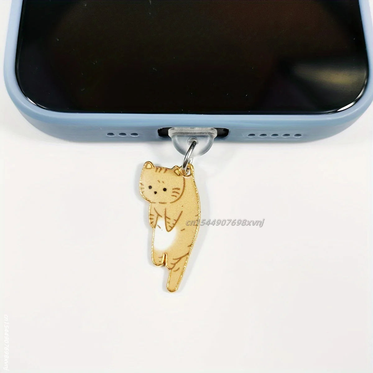 1pcs cat phone dust plug suitable for iPhone for Samsung Type-C interface dust plug phone suspension accessories cute cat