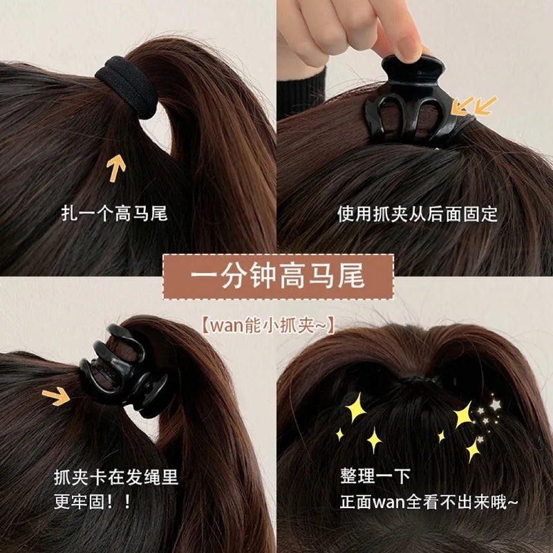 머리핀 Fashion Hight Ponytail Hair Claw Clip Acrylic Small Hair Claws Women Girls Shark Clips Headwear Barrette Hair Accessories