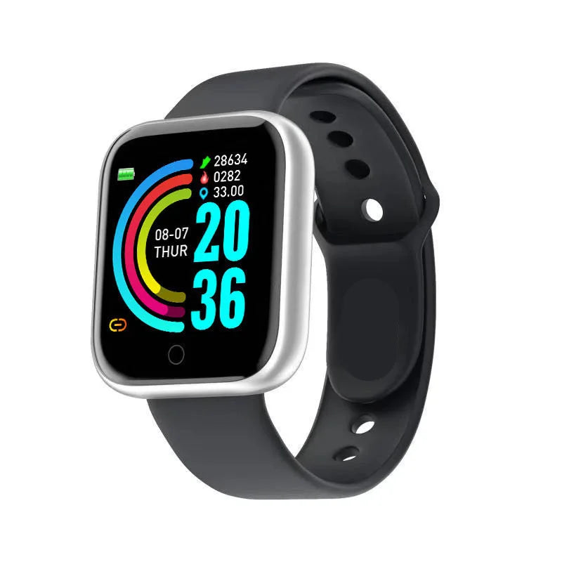 New Smart Watch Color Screen Step Counting Multi Sport Mode Message Reminder Photography Music Remote Control Smartwatch Y68 D20