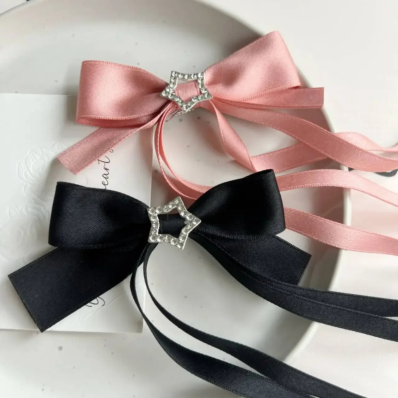 1/2pcs Star Bowknot Hair Clips for Girls Kawii Barrettes Cute Hair Accessoires Kids Colored Ribbon Woman Hairpins Hairgrip Gifts