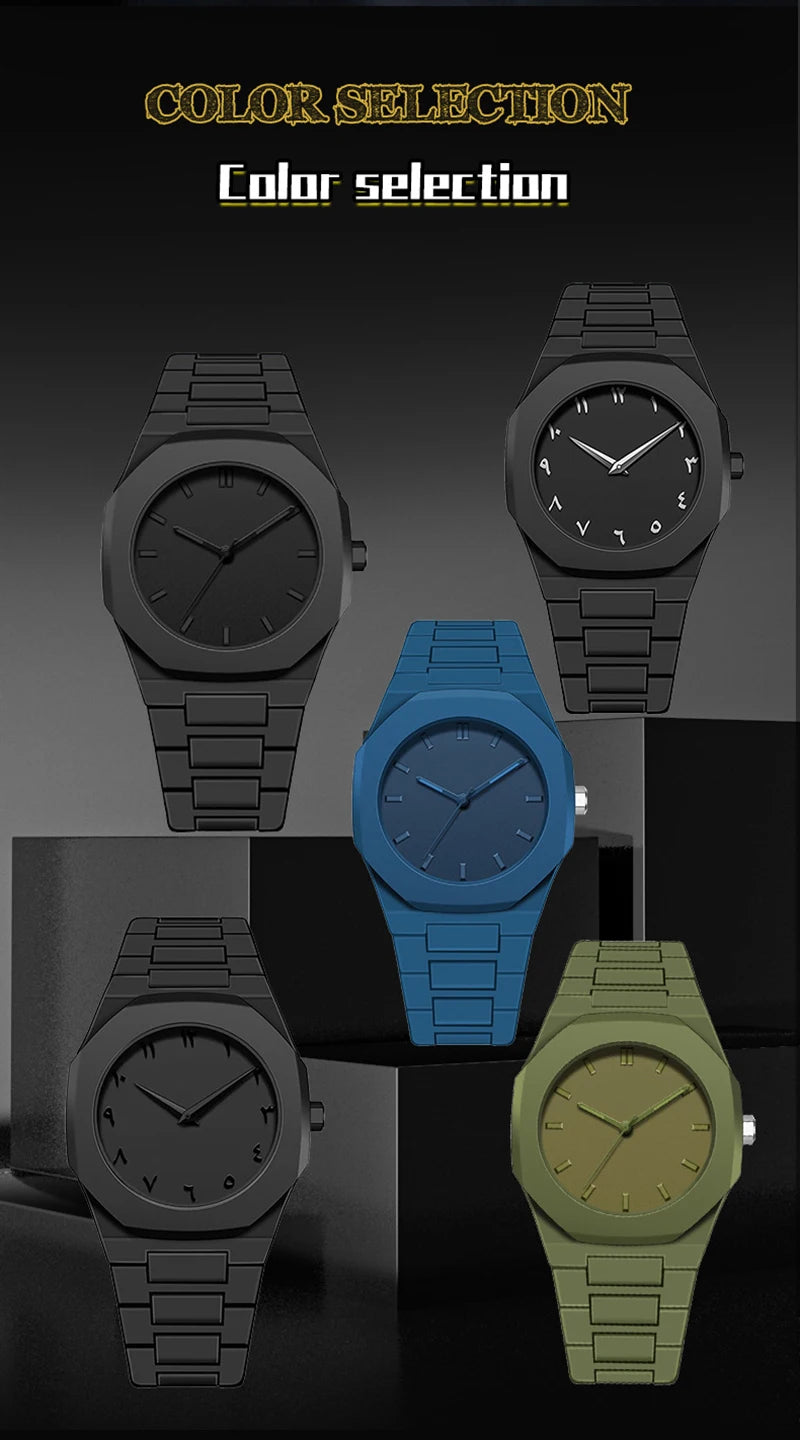 UTHAI Men's and Women's Watch Casual Simple Waterproof Silicone Wristband Fashionable And Versatile Quartz Watch Clock Gift