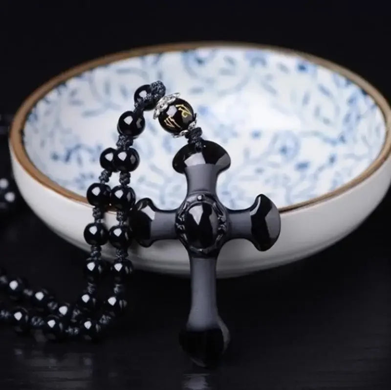 Exquisite Luxury Bamboo Imitation Jade Dragon Column Phoenix Necklace Suitable for Men and Women's Fashionable Charm Jewelry