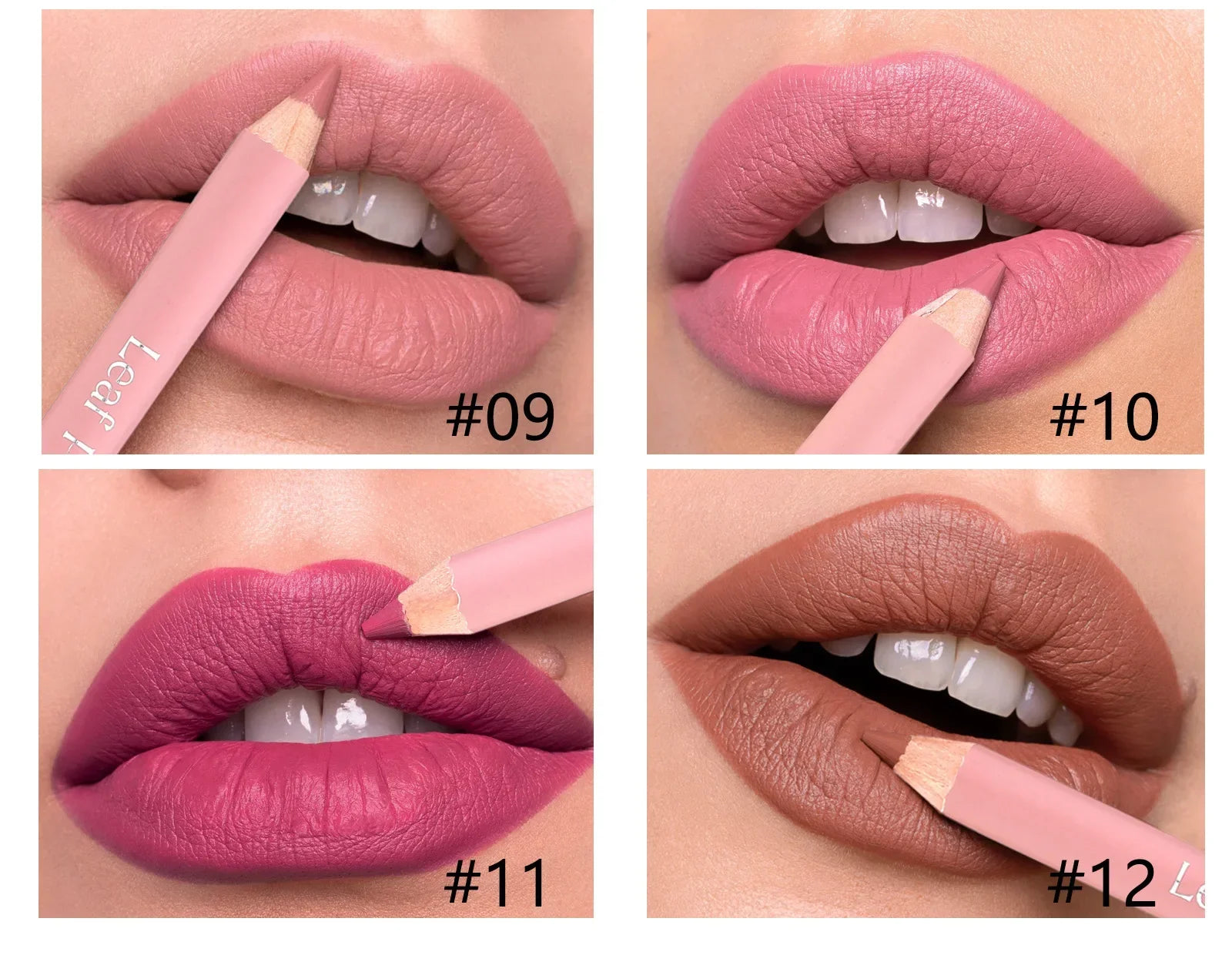 Nude Matte Lipstick Pencil Lipliner 12 Colors Waterproof Lip Liner Outline Lips Contour Makeup Matte Red Lipsticks Pen Cosmetics
