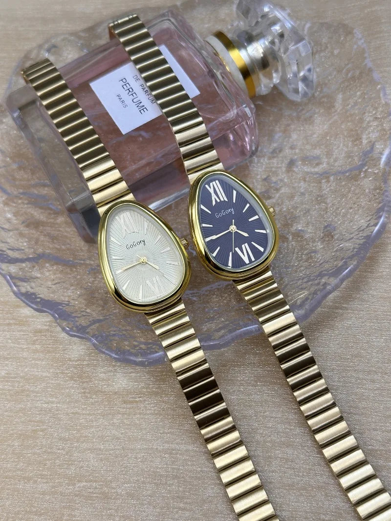 Famous Brand Ladies Watches Snake Head Watch Women Luxury Gift Quartz Wristwatches Fashion Steel Strap Clock Dropshipping