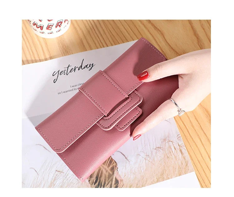 Women  Large Capacity Leather Wallet Cardholder Coin Purses Clutch Phone Credit Card Holder Ladies Luxury Bag