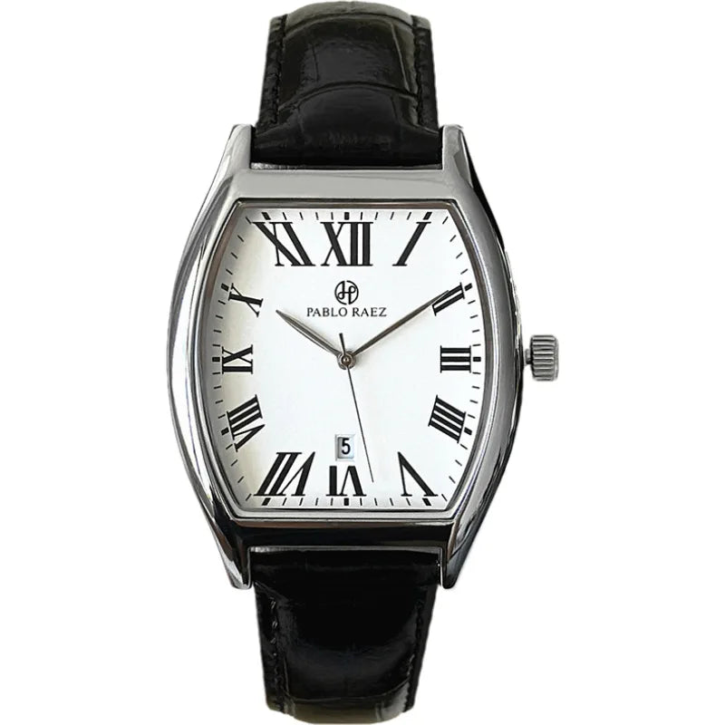 Men watch brand business square plate waterproof belt wine barrel shape simple temperament male fashion quartz watches