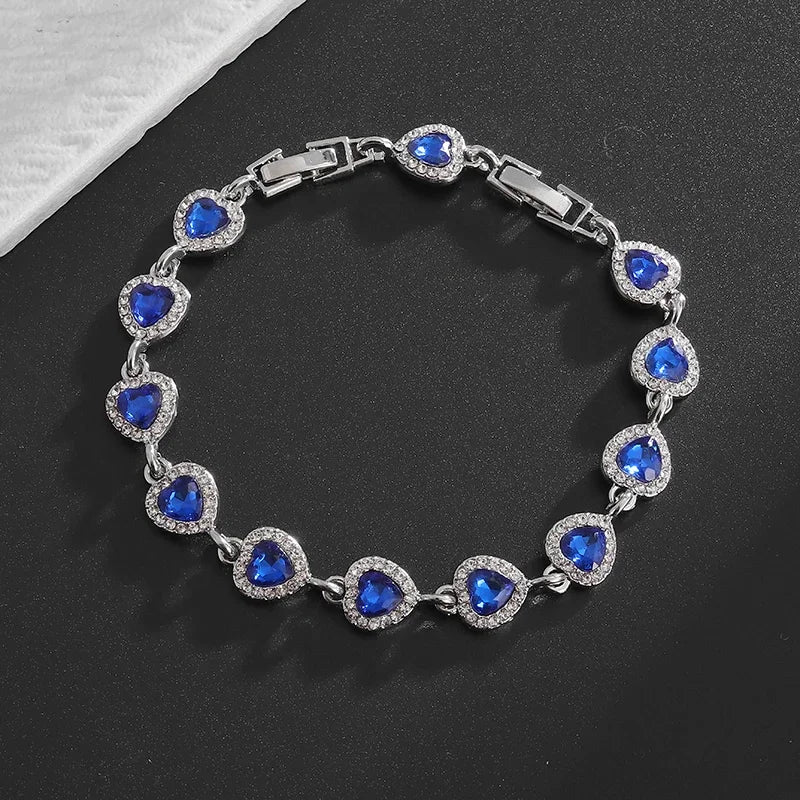 Elegant Shiny Water Drop Zircon Bracelet Fashionable Charm Jewelry Suitable for Daily and Banquet