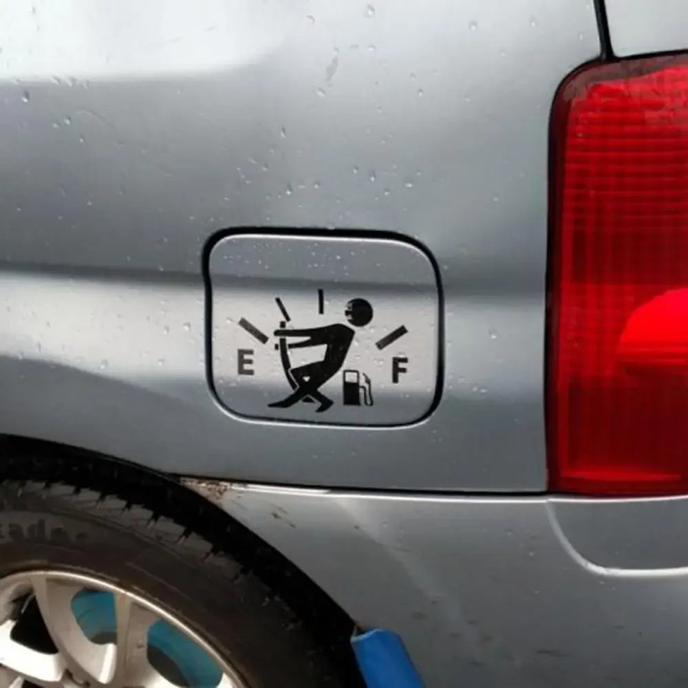 ABS Car Stickers High Gas Consumption New Style Funny Decal Fuel Gage Empty Stickers Scratch Paste Fuel Tank Cap Stickers