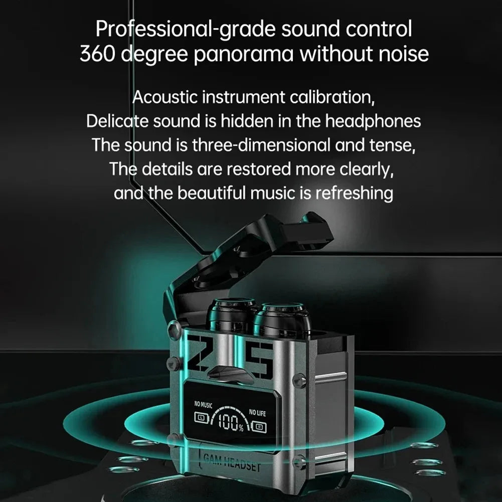 Wireless Noise Reduction HQ High Quality TWS Earphone M25 In-ear Type-C LED Display Recharge Earphone Waterproof Headphone