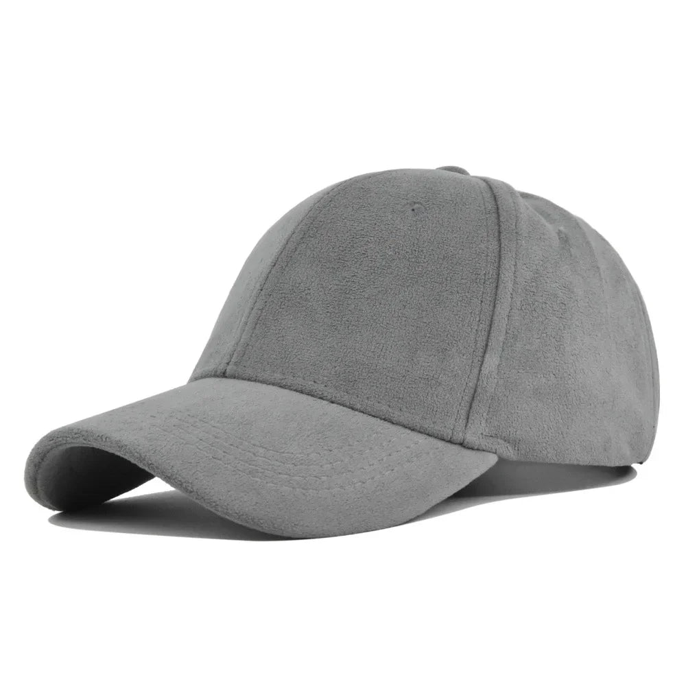 Solid Suede Retro Unisex Cap Casual Plain Baseball Cap Adjustable Snapback Hats For Women Men Hip Hop Cap Street Dad Hat
