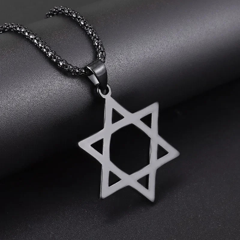 Catholic Jesus Cross Stainless Steel Pendant Necklace for Men Women Vintage Christian Prayer Jewelry