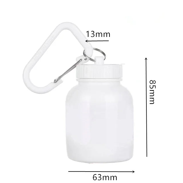 Portable Protein Powder Whey Bottle With Keychain Health Funnel Medicine Box Small Mini Cup Outdoor camping Container