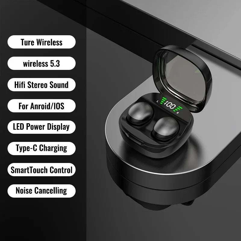 Invisible Bluetooth 5.3 Headphones Sleep Earphones HiFi Stereo Wireless Headsets Noise Reduction Earbuds for Xiaomi Huawei