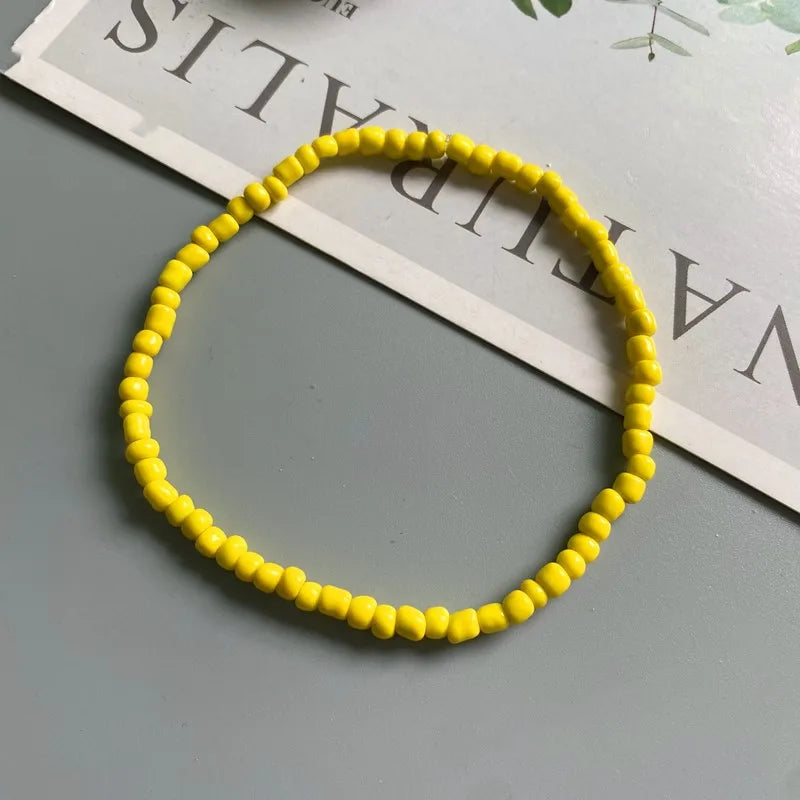 Bohemian 1 PC New Handmade Beaded Anklet Seed Bead  Colorful Ankle Bracelet On The Leg Foot Trendy Jewelry For Women Men 22.5cm