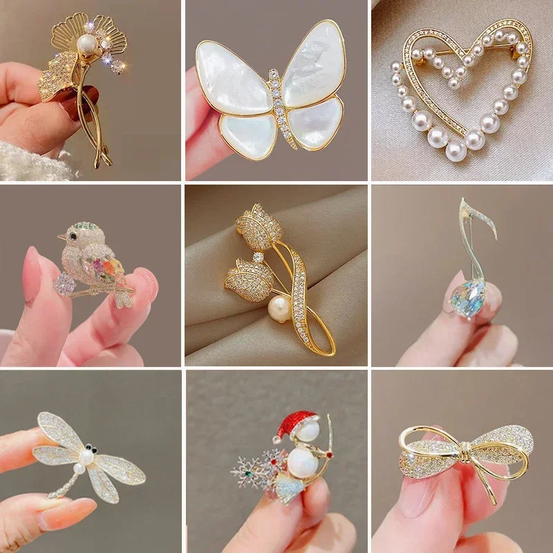 1PC New Tulip Flower Brooches for Women Elegant Design Sense Rose Clothing Accessories Pin Jewelry Luxury 2024 High Quality