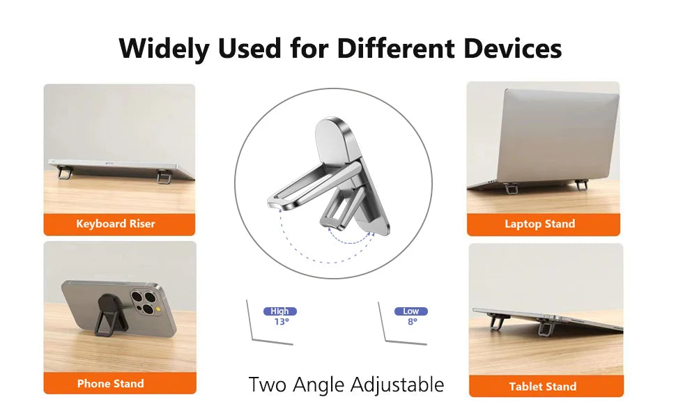 Adjustable Folding Laptop Stand Mini Legs Ultra-thin Portable Support for Macbook Notebook Cooling Holder Feet Invisible Bracket