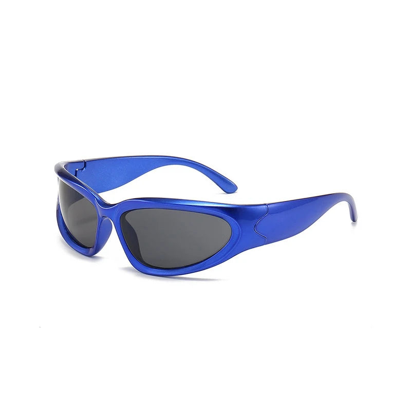New Sports Steampunk Y2K Sunglasses Women Punk Goggle Sun Glasses Men Silver Mirror Shades Fashion UV400 Eyewear Cycling Очки