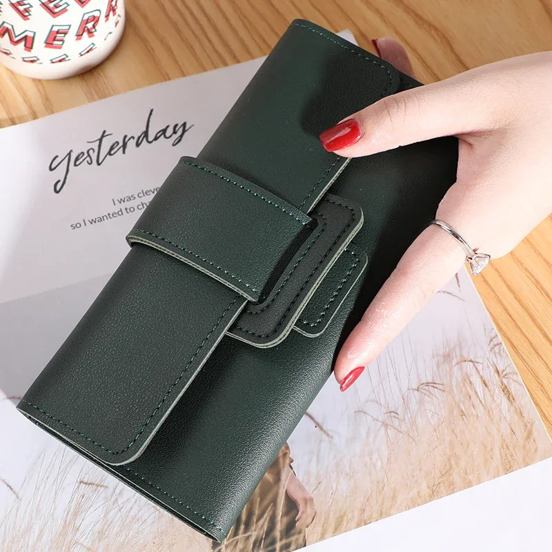 Women  Large Capacity Leather Wallet Cardholder Coin Purses Clutch Phone Credit Card Holder Ladies Luxury Bag