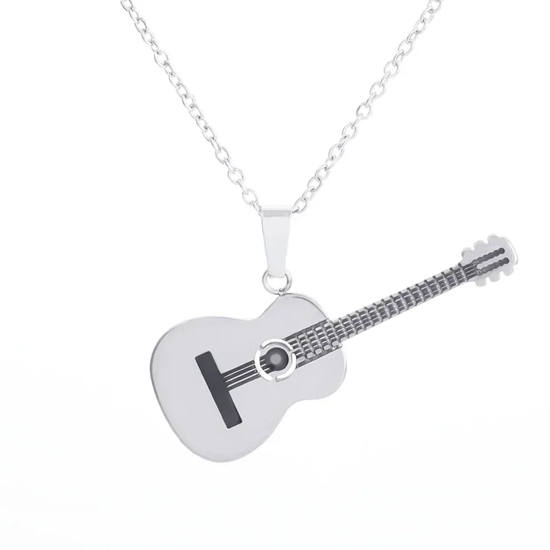 Cool Titanium Steel Dumbbell Pendant Necklace Barbell Fitness Pendant Men and Women Leisure Sports Punk Jewelry