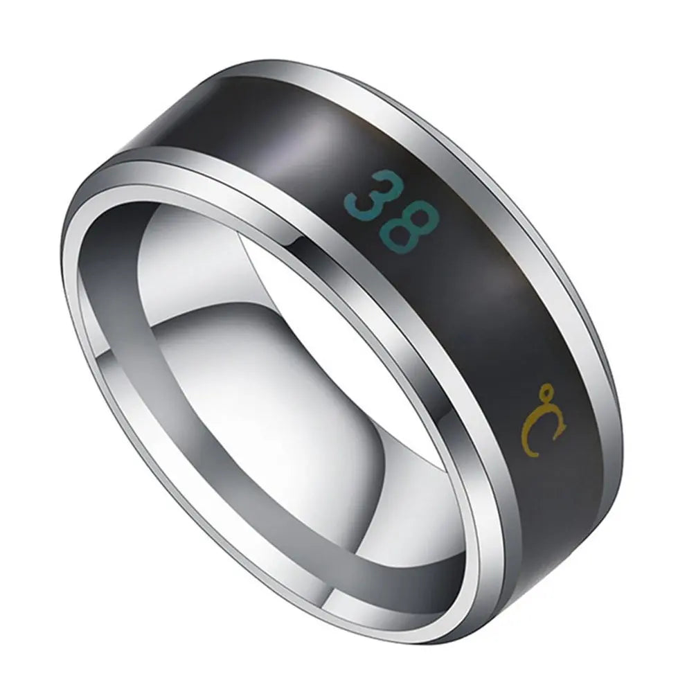 New Smart Temperature Ring Fashion Smart Stainless Steel Classic Wedding Couple Modern For Women Men Waterproof Rings jewelry