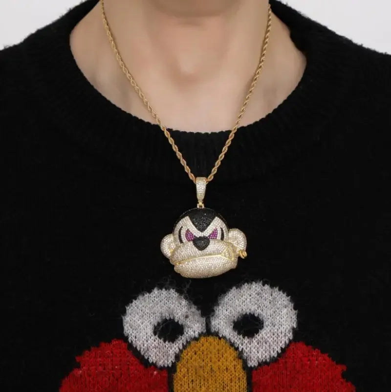 Classic Fashion Punk High Quality Metal Male and Female Hip-hop Pendant Necklace Slip Chain Jewelry