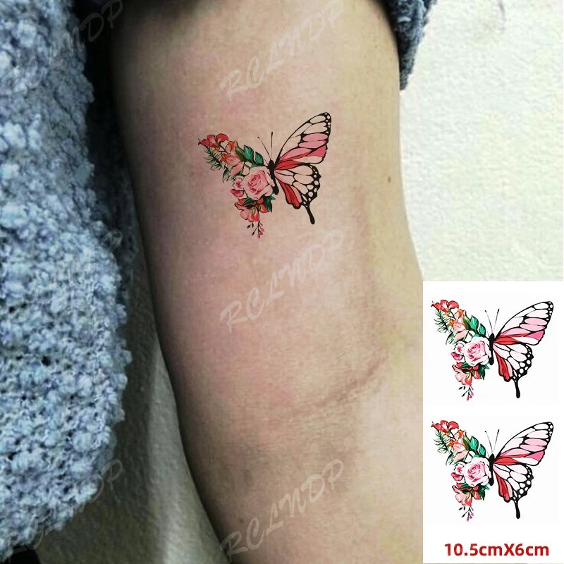 Waterproof Temporary Tattoo Sticker Anime Cartoon Kids Sea Love Pattern Flash Tatoo Fake Tatto Body Art for Woman Men