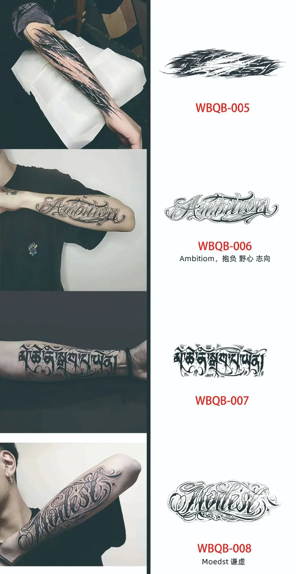 Long Lasting Temporary Tattoo Stickers Men Arm Sleeve Body Painting Juice Ink Fake Tattoo For Male Adult Semi Permanent Tattoos