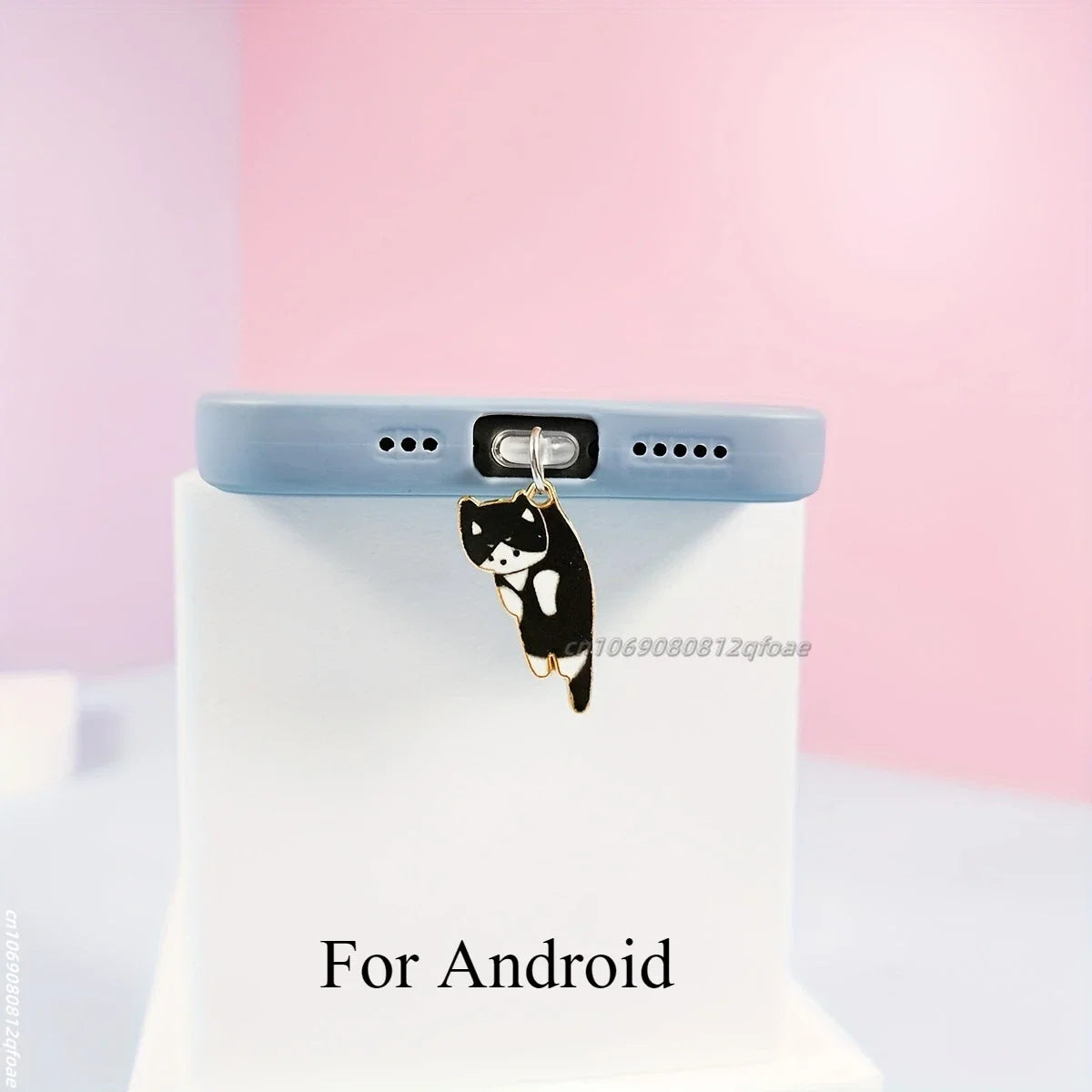 1pcs cat phone dust plug suitable for iPhone for Samsung Type-C interface dust plug phone suspension accessories cute cat