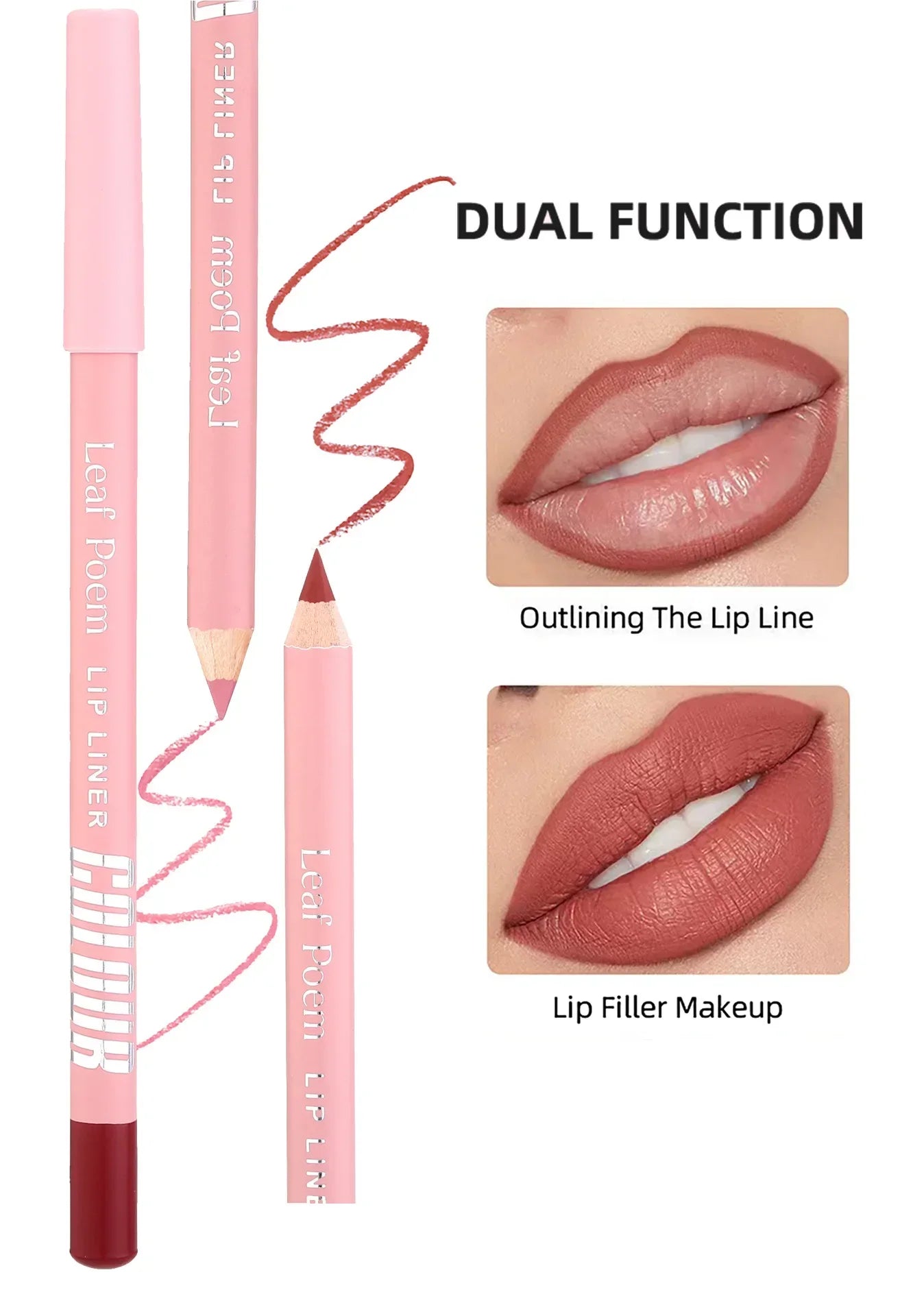 Nude Matte Lipstick Pencil Lipliner 12 Colors Waterproof Lip Liner Outline Lips Contour Makeup Matte Red Lipsticks Pen Cosmetics