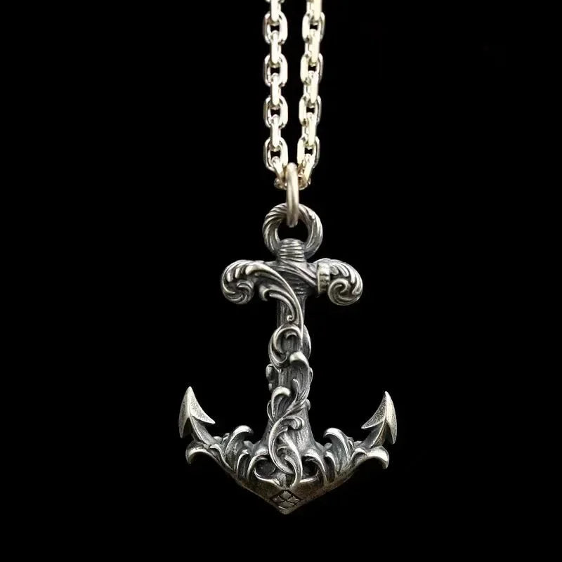 Retro Buddhist Exorcist Vajra Pendant Necklace Fashion Religious Good Luck Amulet Wealth Jewelry for Men