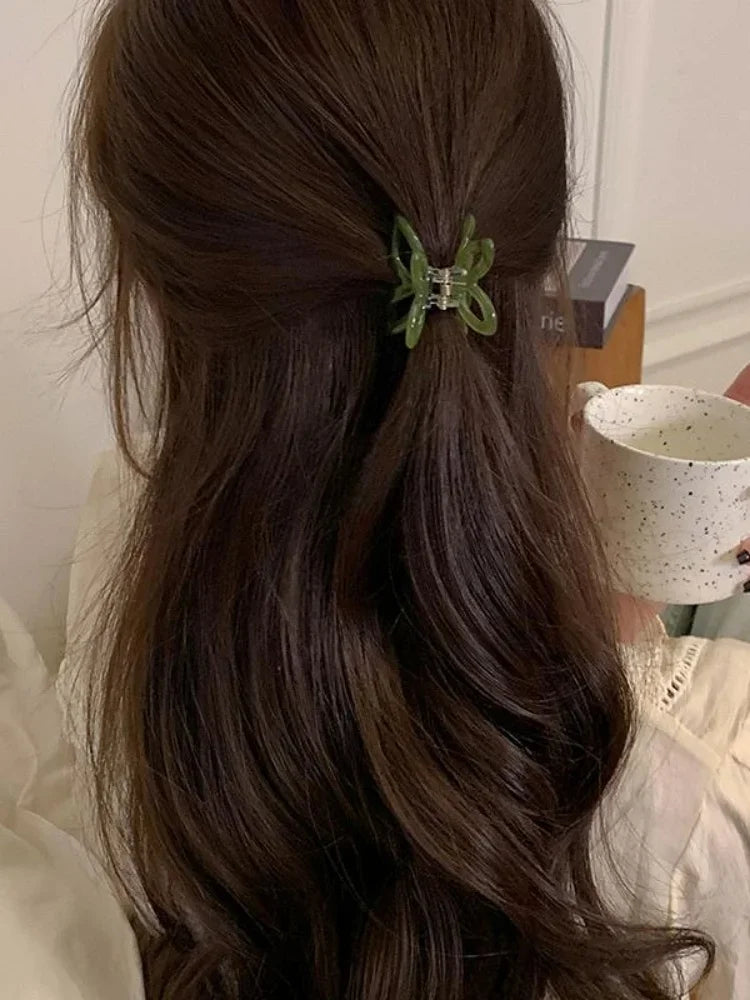 Half Tie Hair Clip Female Back of Head Clip Butterfly Grab Clips New Shark Clip Shattered Hair Clips Advanced Sense Hair 집게핀