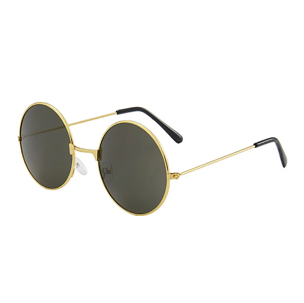Retro Round Sunglasses For Men Women Metal Hippie Circle Eyeglasses Clear Lens Sun Glasses Goggles Wedding Photo Prop Eyewear