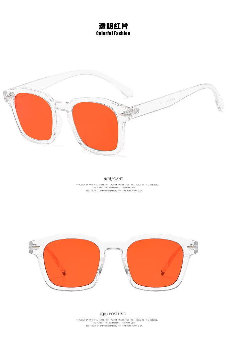 Vintage Sunglasses  Unisex Rectangle Fashion Design Retro Sun Glasses Female Lady Eyeglass Cat Eye Casual Goggles 2023 New
