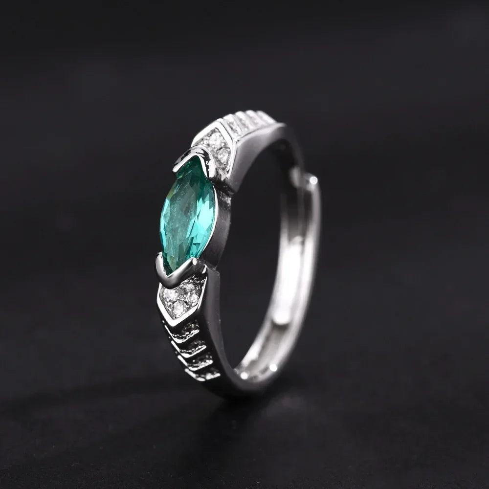 Hot Selling Colored Horse Eye Ring Set with Swiss Diamonds/Cubic Zircon Hip-hop Pop Style Mens  Rings