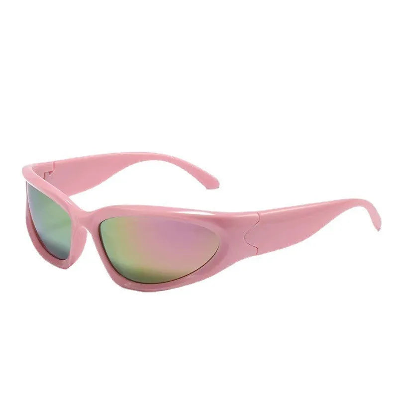 New Sports Steampunk Y2K Sunglasses Women Punk Goggle Sun Glasses Men Silver Mirror Shades Fashion UV400 Eyewear Cycling Очки