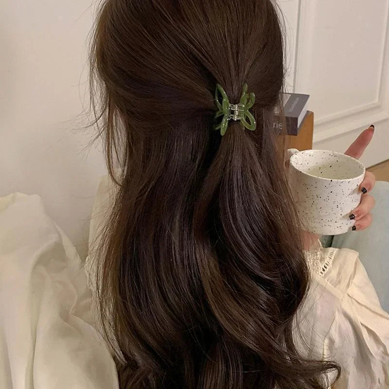 Half Tie Hair Clip Female Back of Head Clip Butterfly Grab Clips New Shark Clip Shattered Hair Clips Advanced Sense Hair 집게핀