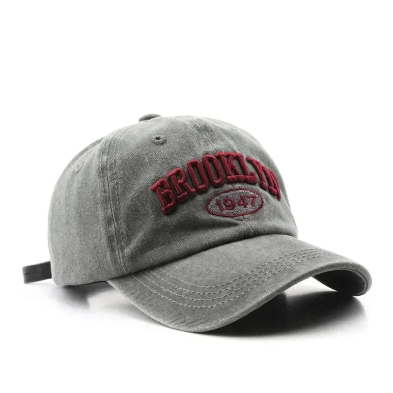 Men Women Spring Summer Retro brooklyn Letter Baseball Caps Cotton Embroidery Adjustable Casual Hat Hip Hop Streetwear Sun Hats