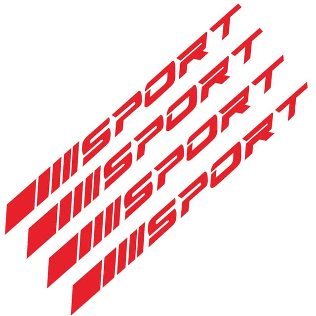 Fashion 4pc Car Stickers Wheels Rims Sport Racing DIY Stripes Decorative Stickers Emblem Car Styling Car SUV Truck Accessories