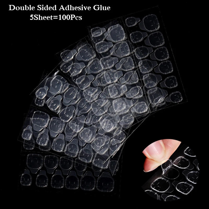 120PCS Matte Fake Nails Capsules Almond Coffin T Shape Full Cover False Nails Frosted Artificial Nail Soft Gel Tips Manicure Nai