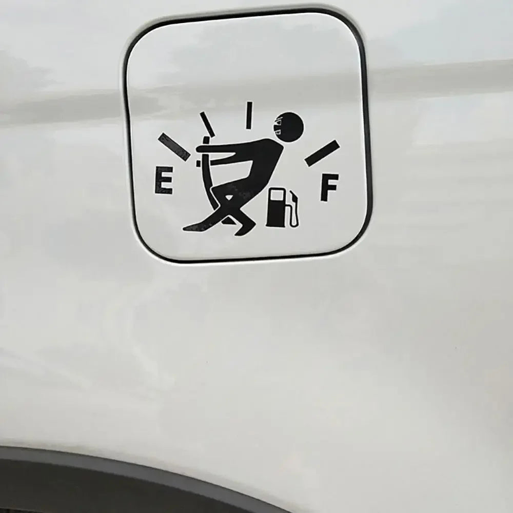 ABS Car Stickers High Gas Consumption New Style Funny Decal Fuel Gage Empty Stickers Scratch Paste Fuel Tank Cap Stickers
