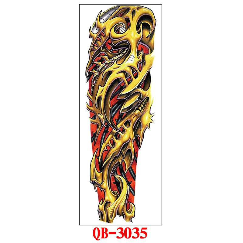 Waterproof Temporary Tattoo Sticker Large Size Tattoo for Men Sleeve Clock Fake Tattoo for Women Girl Full Arm Tattoo Fake