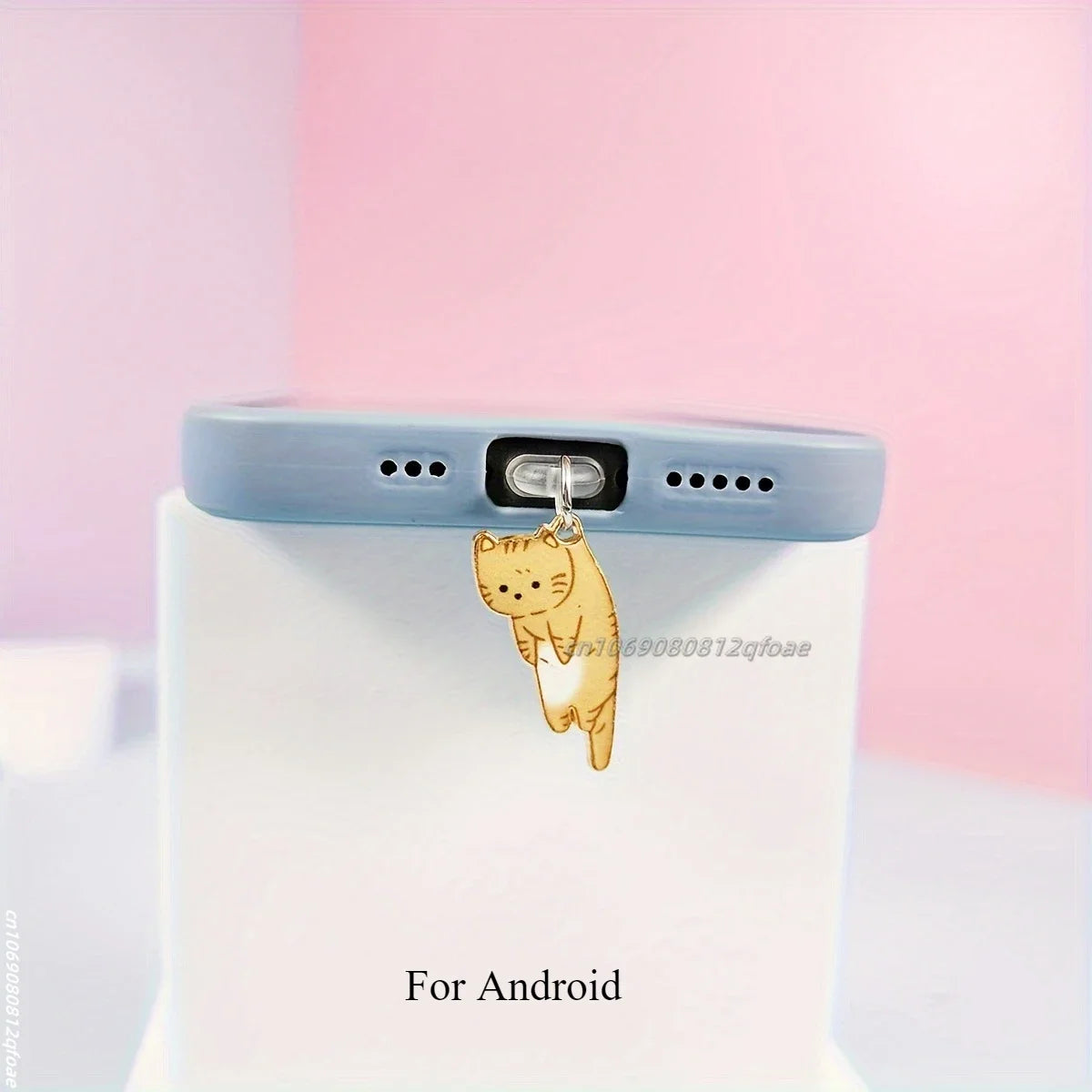 1pcs cat phone dust plug suitable for iPhone for Samsung Type-C interface dust plug phone suspension accessories cute cat