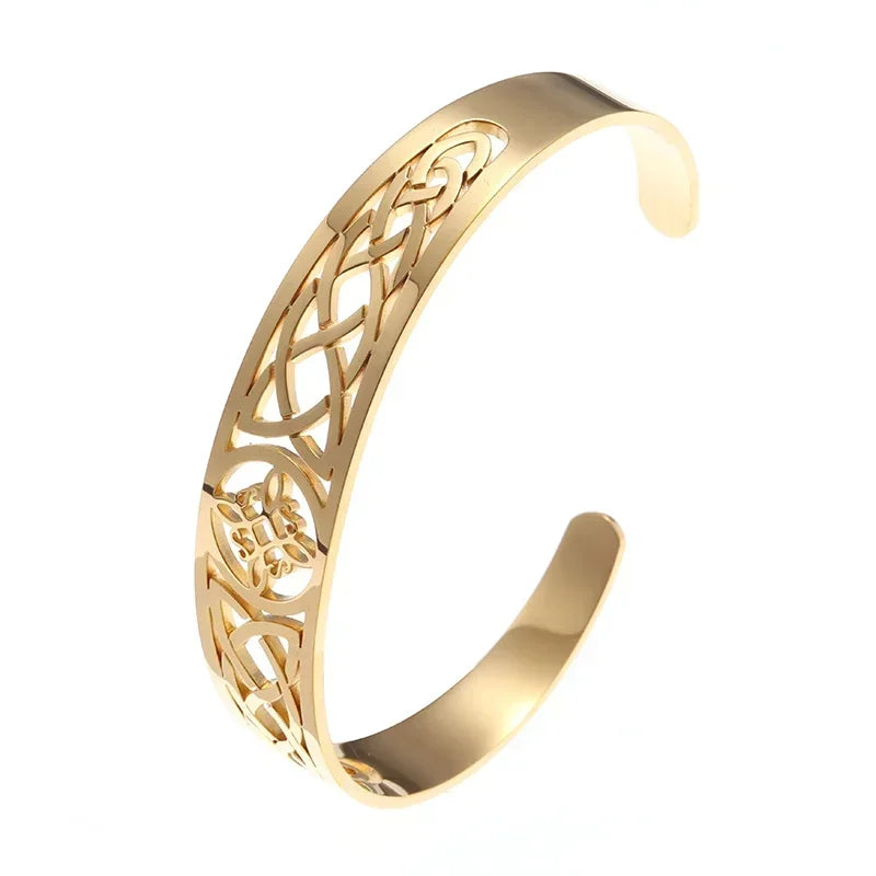 Stainless Steel Witchcraft Witch's Knot Adjustable Bracelet for Men Women Irish Celtic Supernatural Lucky Jewelry